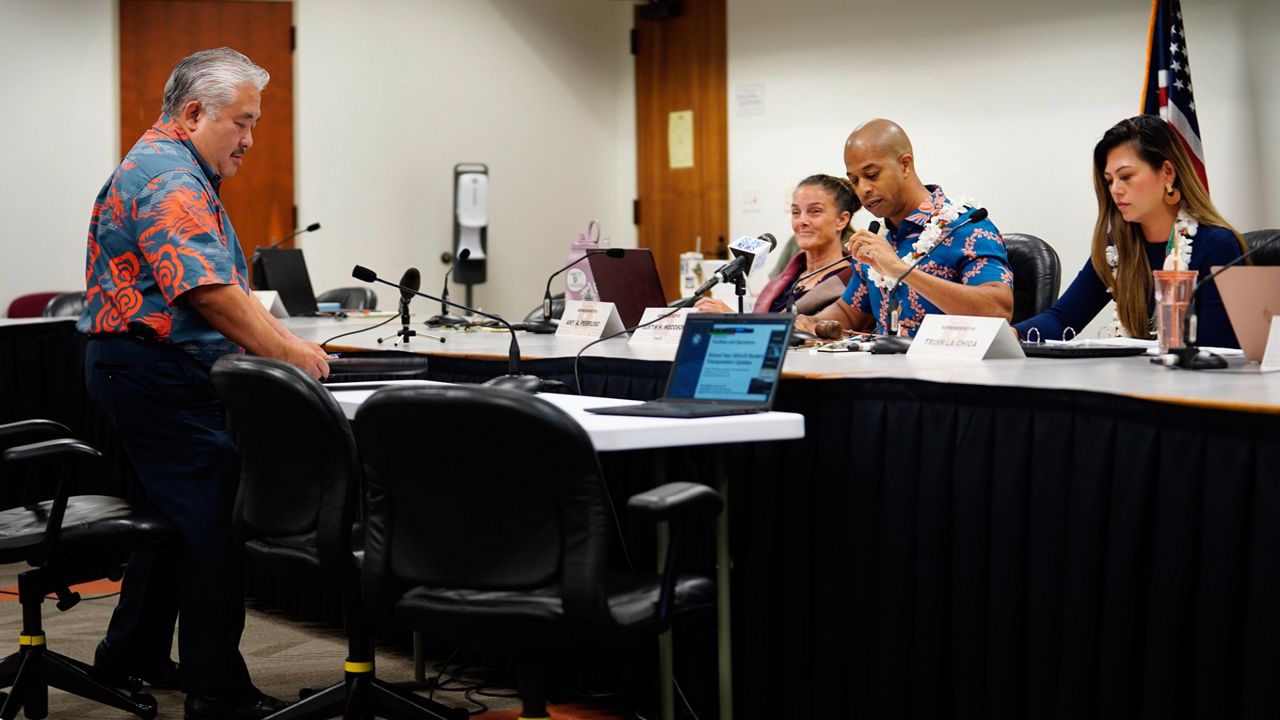 Superintendent Keith Hayashi requested that lawmakers give DOE more flexibility with spending its construction budget this year and said this change would help the department reduce its backlog of projects. (Honolulu Civil Beat/Kevin Fujii)