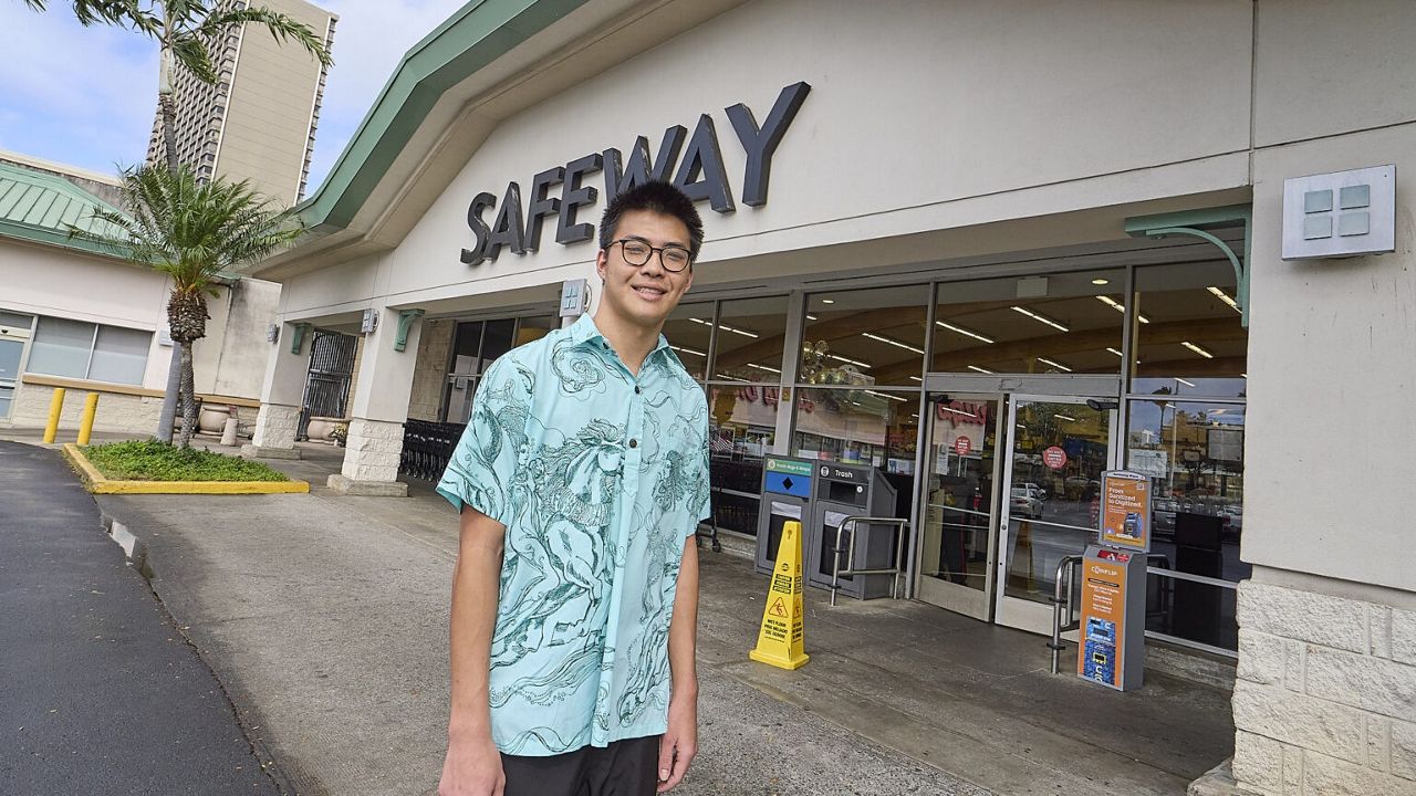 Micah Naniole-Furutani said SNAP benefits help him, his partner and their 2-month-old daughter get enough healthy food. (Honolulu Civil Beat/David Croxford)