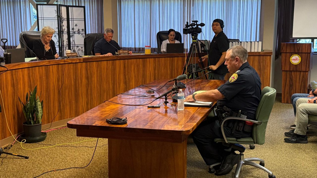 Hawaiʻi County police commissioners narrowly voted to push Big Island Police Chief Ben Moszkowicz out of the department after he tried to rescind a resignation that he said was premature. Moszkowicz submitted his resignation last month after Honolulu Mayor Rick Blangiardi recommended him for the role of interim chief on Oʻahu. (Honolulu Civil Beat/Madeleine Valera)