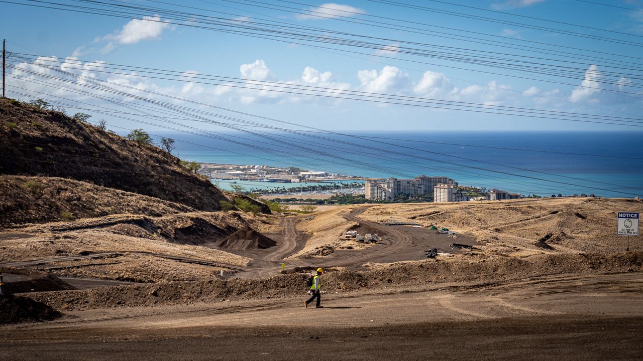 Honolulu’s municipal landfill at Waimānalo Gulch, seen here overlooking Ko Olina, is projected to have capacity until 2032 if it doesn’t expand. The city has been frequently stymied in efforts to move it due to space and environmental concerns. (Honolulu Civil Beat/Ku‘u Kauanoe)