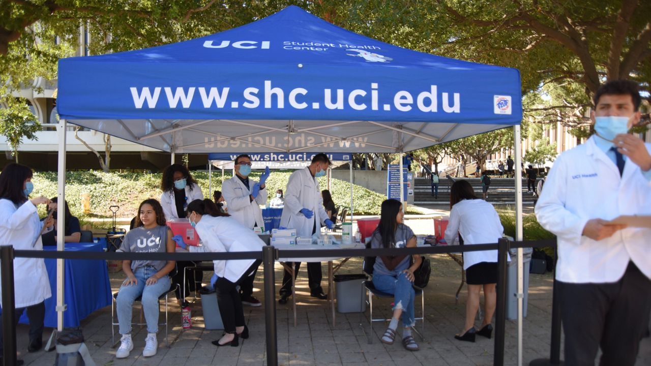 UCI has launched a series of vaccination programs, including pop-up events which inoculated 1,900 students with flu shots (Photo courtesy of Elin Slavick/UCI)