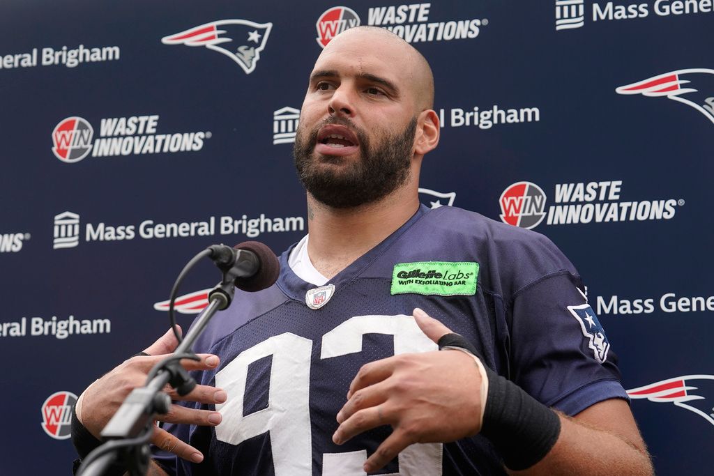 Patriots' Lawrence Guy on the field at training camp