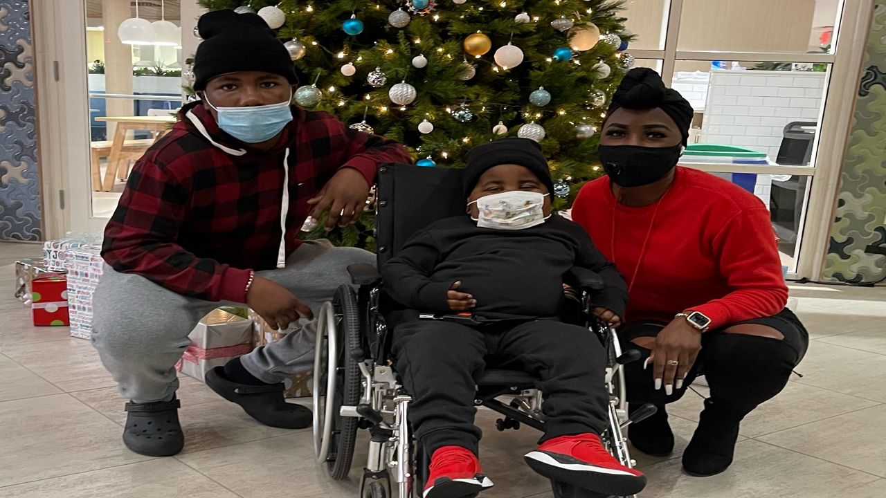 The Patterson family poses for a photo at Cincinnati's Ronald McDonald House.