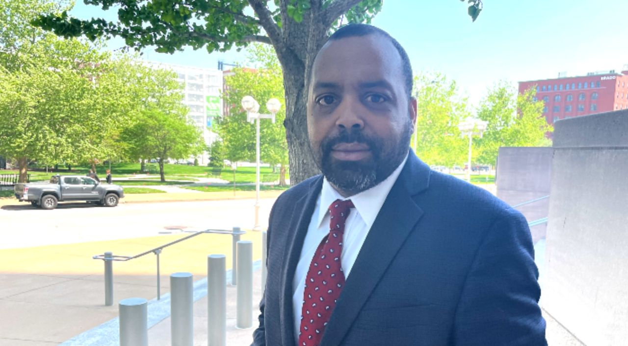 Missouri second congressional district candidate Paul Berry III, after a federal court hearing Monday in St. Louis, where he asked for the court to appoint a three-judge panel to draw Missouri's congressional district maps. State lawmakers have been unable to reach an agreement on a new map and face a deadline of Friday May 13.