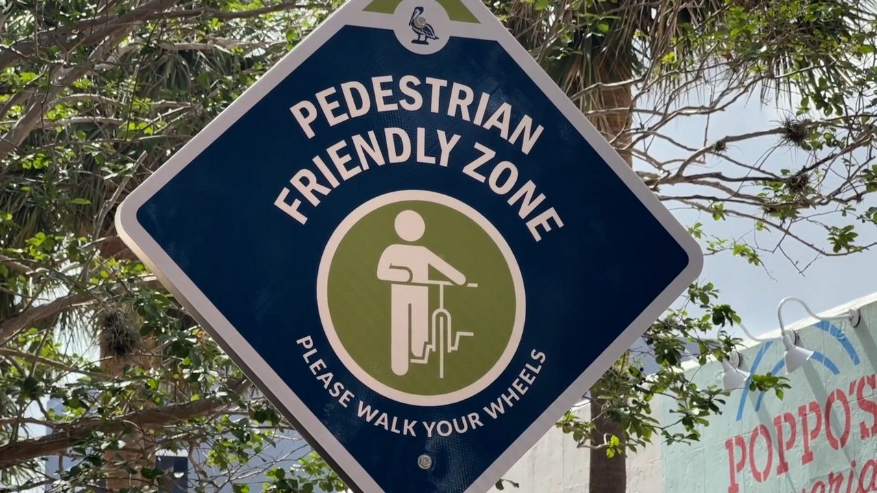 pedestrian friendly zone signs 