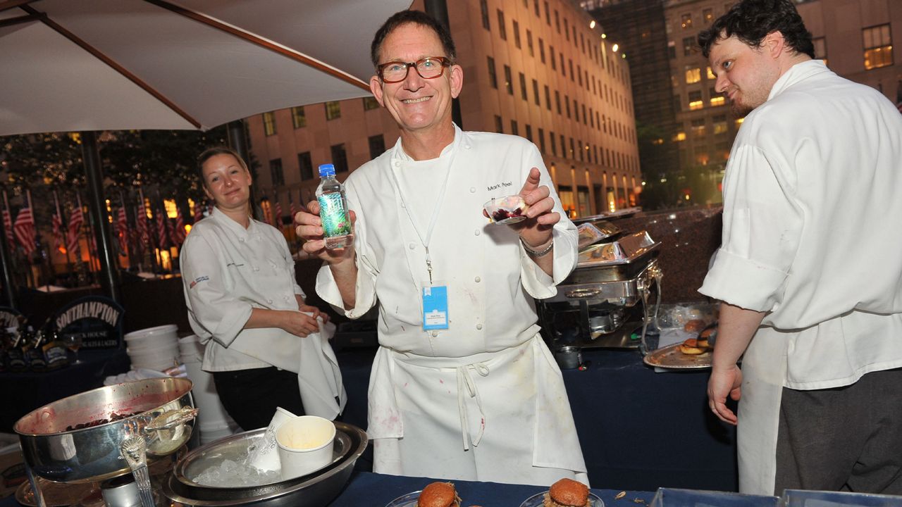 Chef Mark Peel at the "Silver Spoons: 25 Years of Chefs & Celebrations" event to honor James Beard and benefit City Meals on Wheels, Monday, June 14, 2010, at Rockefeller Plaza in New York. (Diane Bondareff/AP Images for FIJI Water)