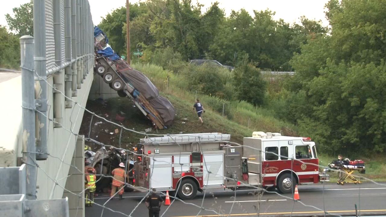 2 killed when speeding car crashes into firetruck near West