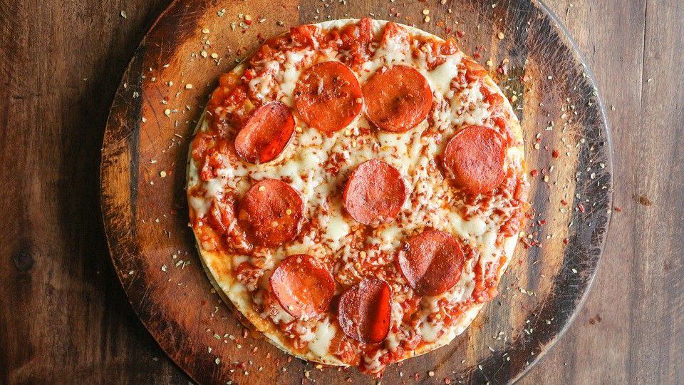 A pepperoni pizza appears in this stock image. (Pixabay)