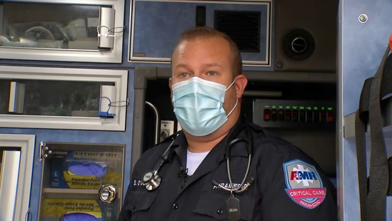 American Medical Response - AMR in front of the Buffalo Bills