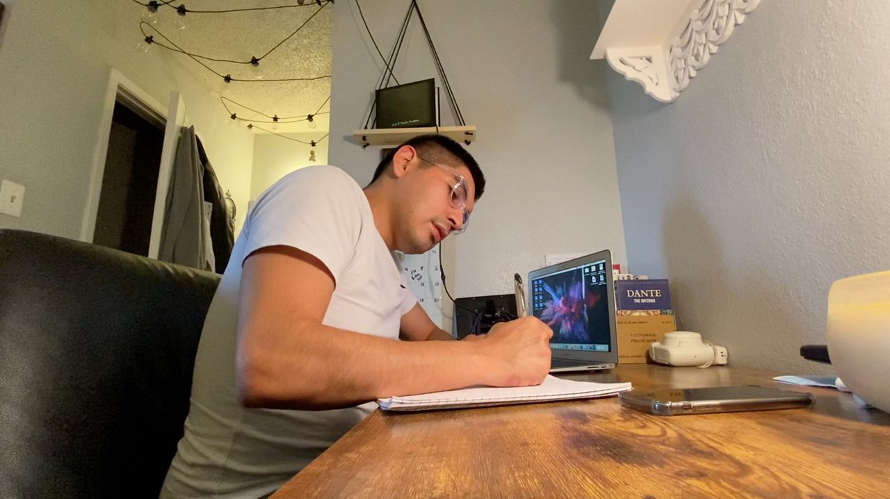 Pete Gonzalez studies in this image from May 2021. (Spectrum News 1/Magaly Ayala)