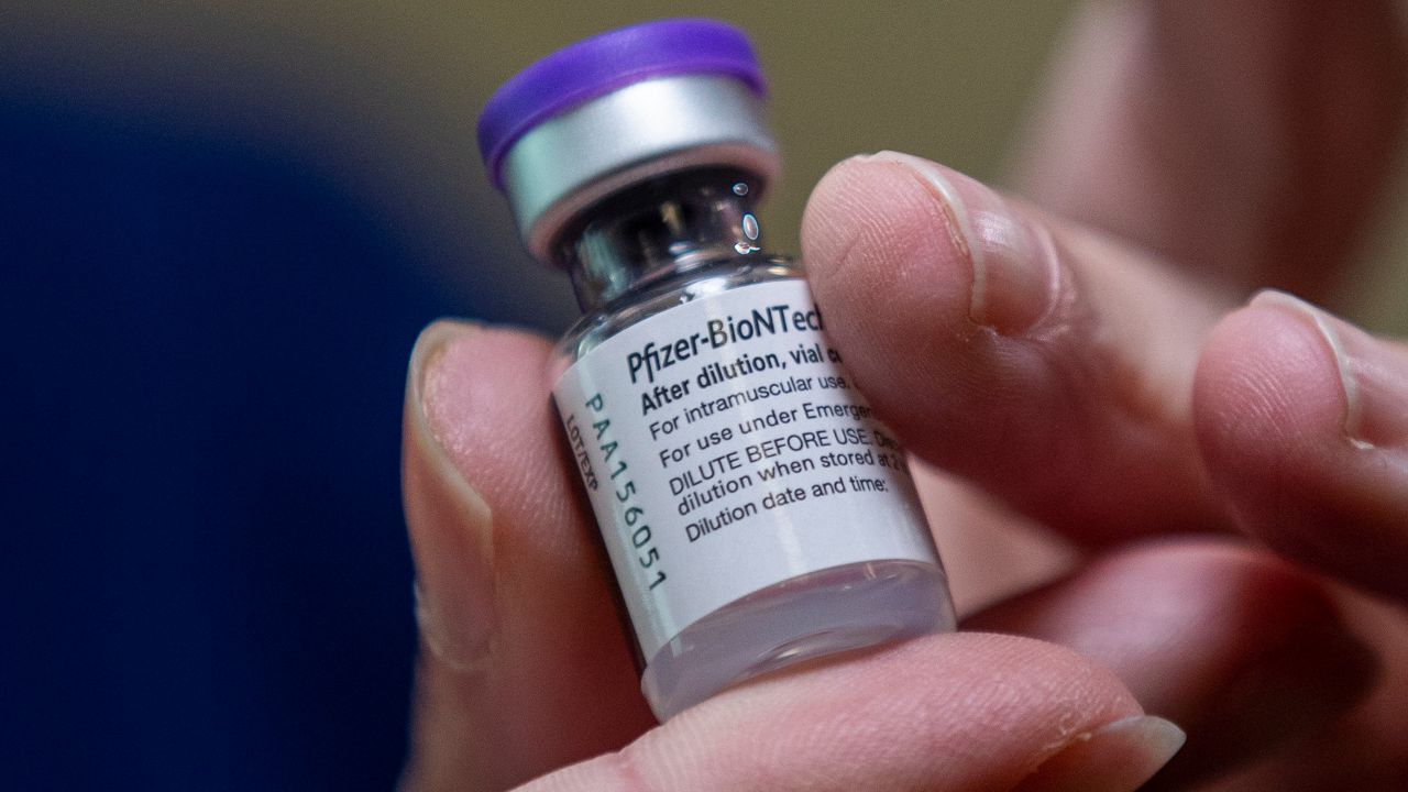 The Pfizer-BioNTech vaccine for COVID-19 is prepared prior to a vaccine event at Kaiser Permanente Capitol Hill Medical Center in Washington, Thursday, Dec. 17, 2020. (Shawn Thew/AP)