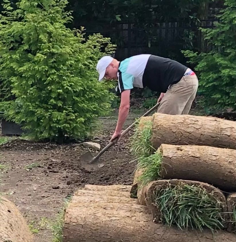 Phoenix Jackson working as a landscaper. (Photo courtesy of Phoenix Jackson)