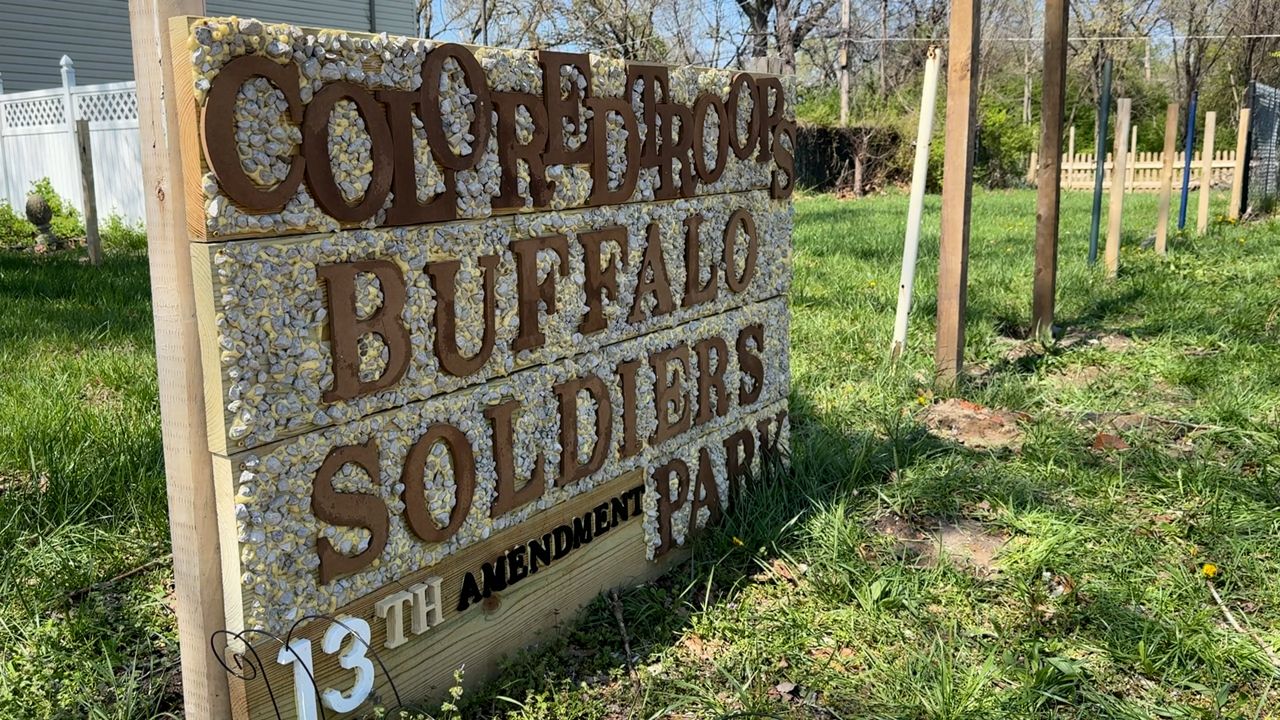 the Colored Troops Buffalo Soldiers 13th Amendment Park sign