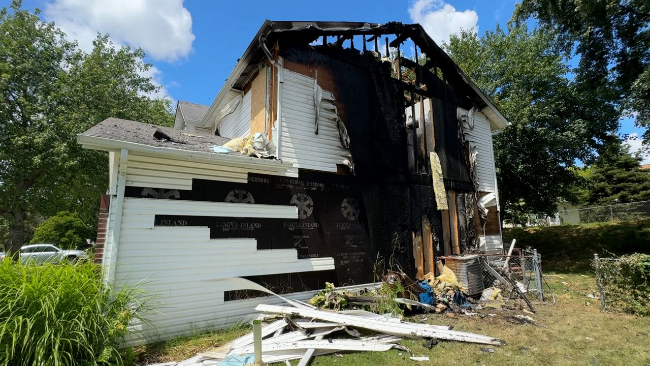 Burnt home