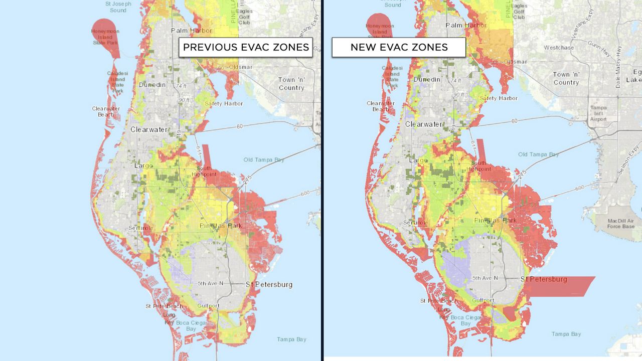 New Hurricane Evacuation Zones Released In Pinellas County