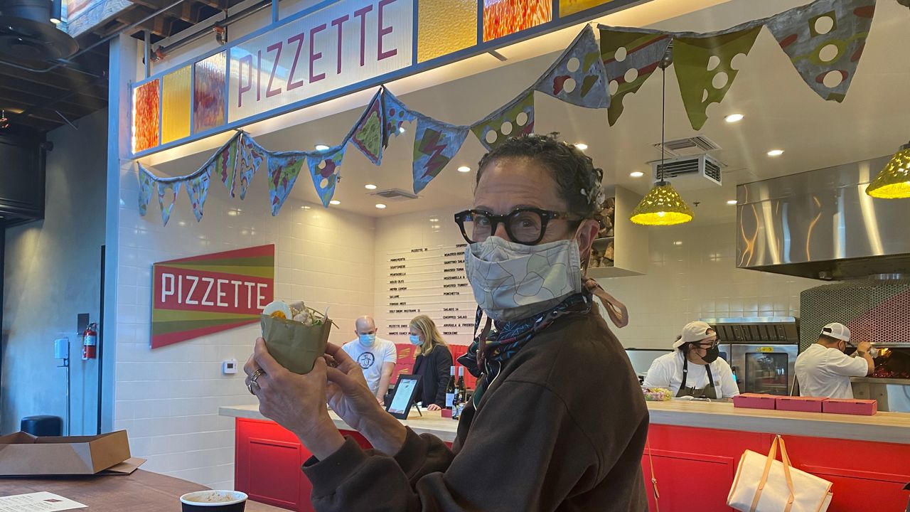 Chef Nancy Silverton at her new Pizzette restaurant in Culver City's Citizen Public Market (Spectrum News 1/Susan Carpenter)