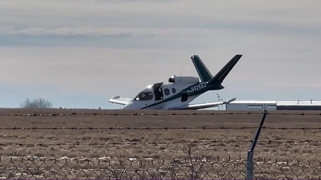 The Cirrus Vision Jet made a hard landing and slid off the runway on Wednesday. 