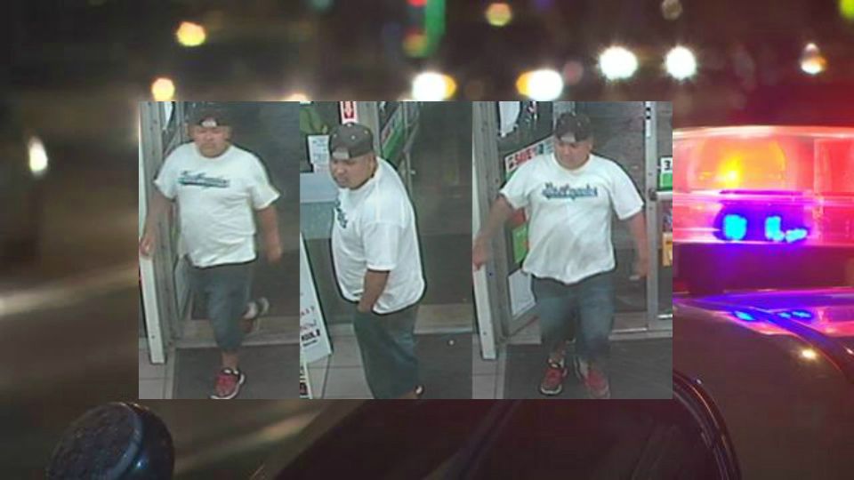 Surveillance stills of a man believed to be responsible for the armed robbery of a San Antonio, Texas, 7-Eleven convenience store on June 10, 2018. (San Antonio Police Dept.)