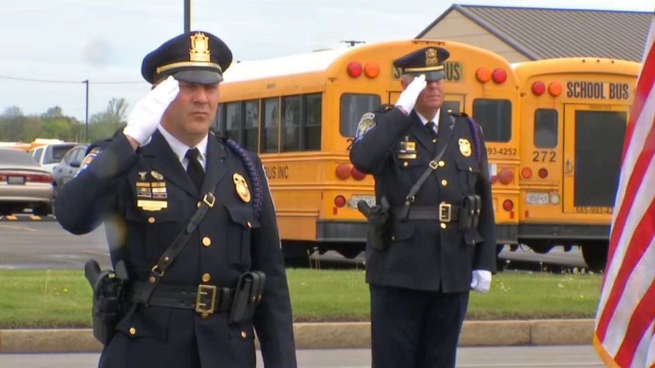 Police saluting 