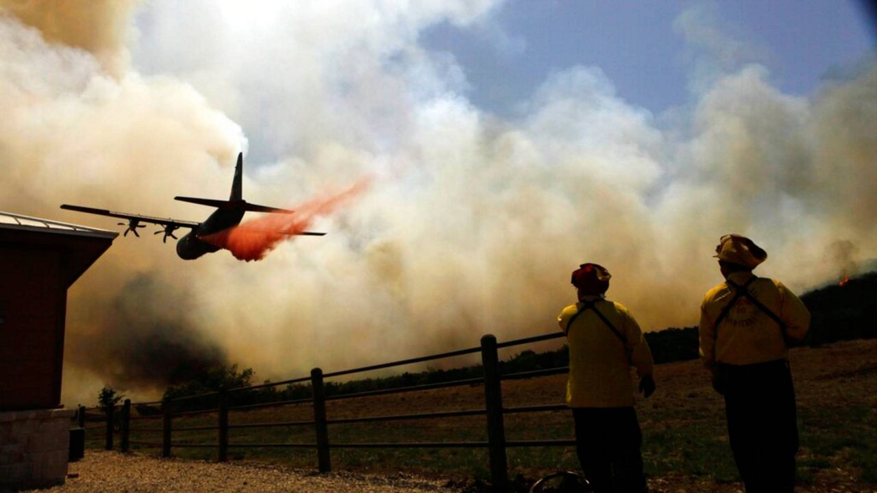 A wildfire near Possum Kingdom Lake. (Spectrum News 1/FILE)