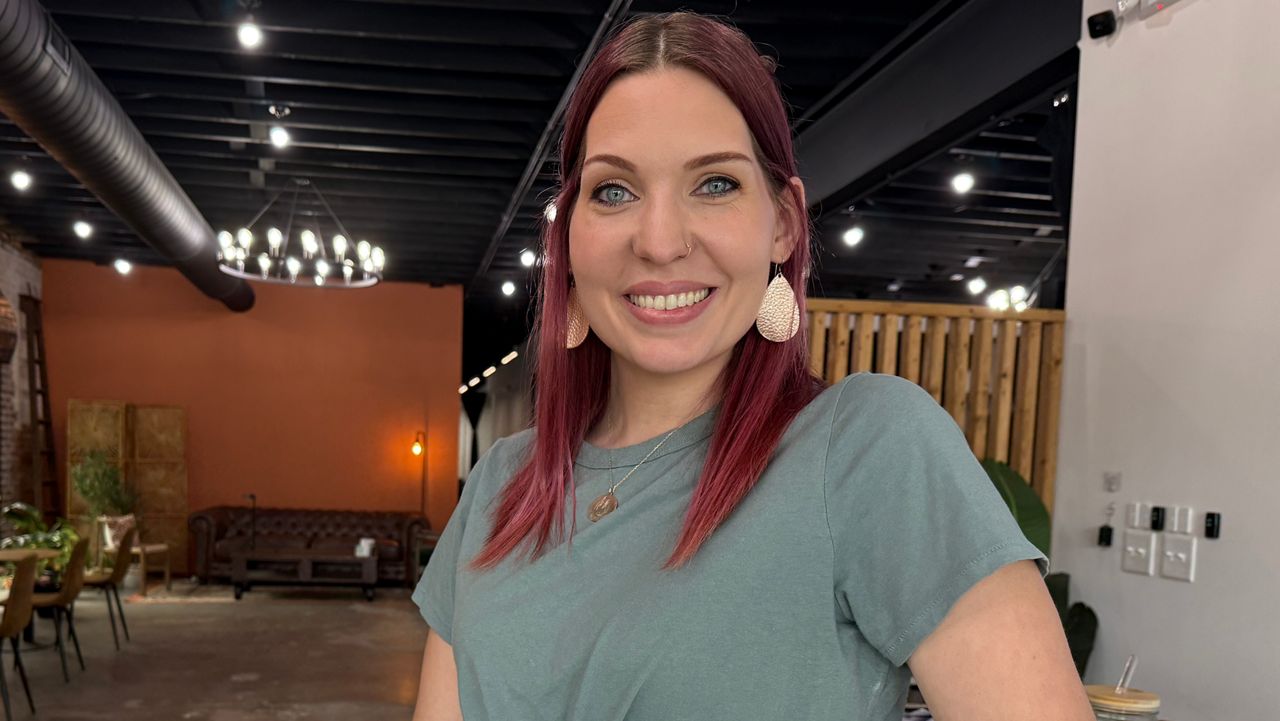 Shelby Tolar is the founder of Love to Mama, a business she created after experiencing postpartum depression. (Spectrum News 1/Blessing Iwuchukwu)