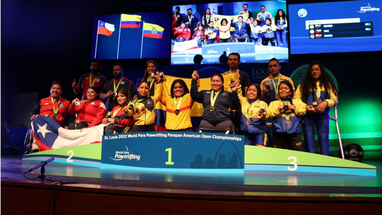 Team Colombia won gold in the women's mixed event at the International Para Powerlifting Championships Monday, July 11.