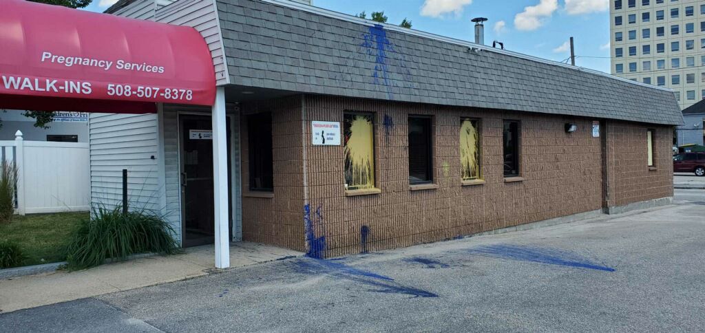 Two crisis pregnancy centers vandalized in Worcester