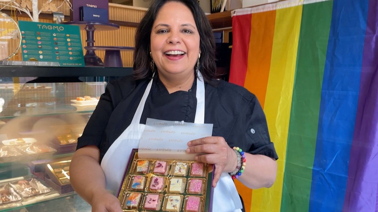 chef with food display