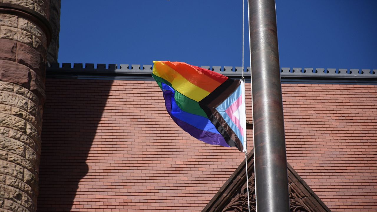 Pride flag at Cincinnati City Hall