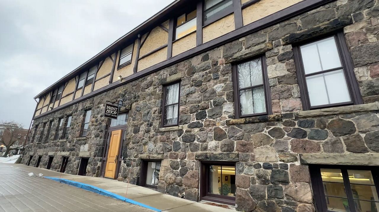 The exterior of the Roycroft Campus 