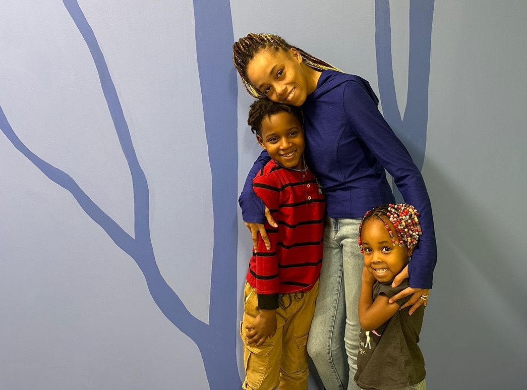 Mar’shay Hatcher and her two young children are one of the families staying at Bethany House Services. (Photo courtesy of Bethany House Services)