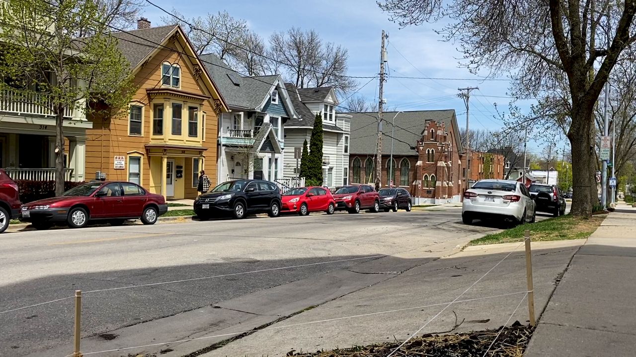 Residential neighborhood in downtown Madison, Wis.