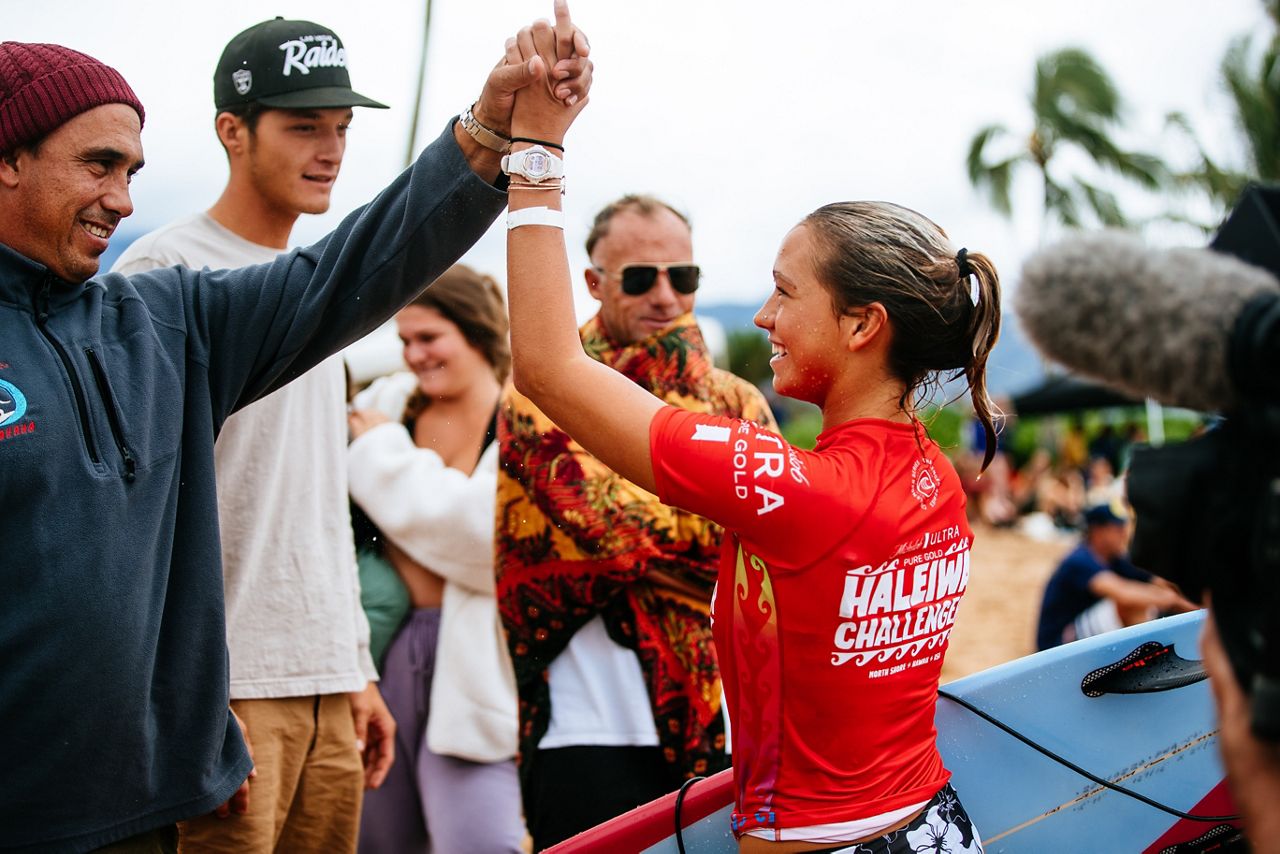 Ēwelei'ula Wong, 17-year-old Hawaiian surfer