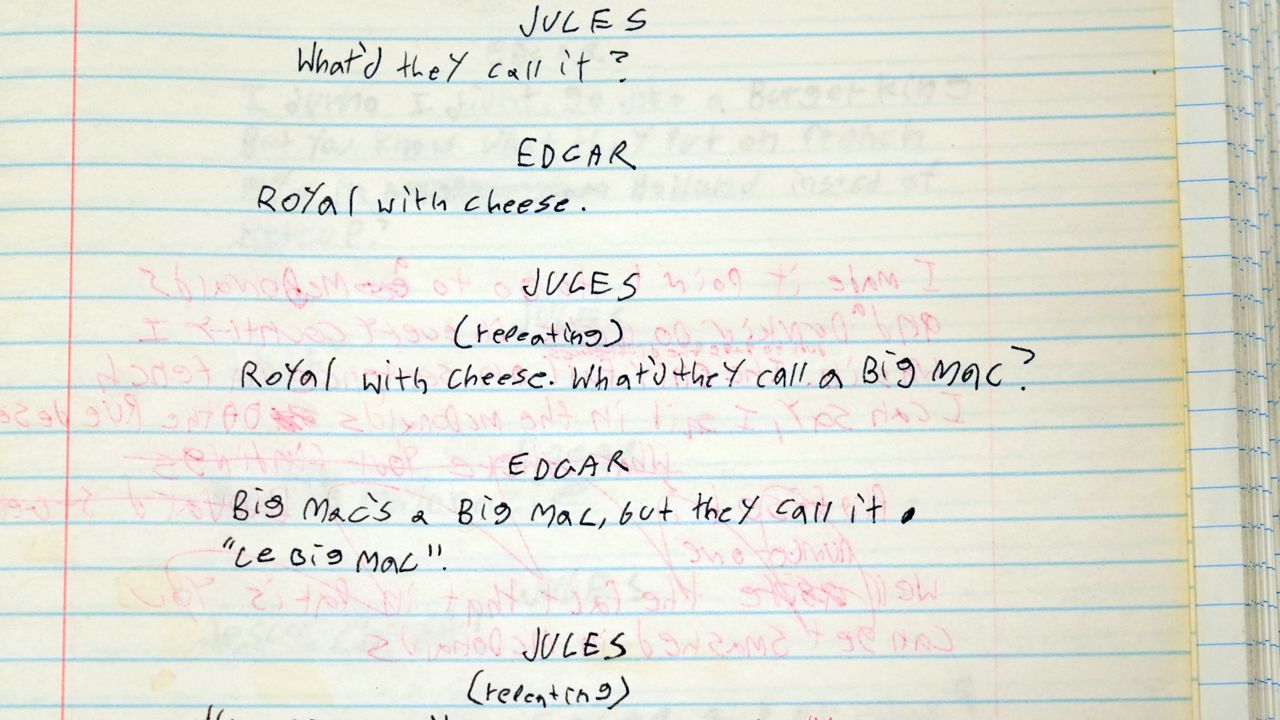 Academy Museum adds handwritten ‘Pulp Fiction’ script, more to collection