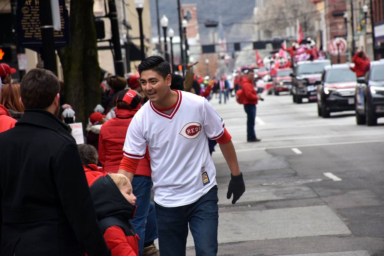 Cincinnati Mayor Aftab Pureval considers Opening Day a way to celebrate Cincinnati while also celebrating many of its local businesses. (Casey Weldon/Spectrum News 1)