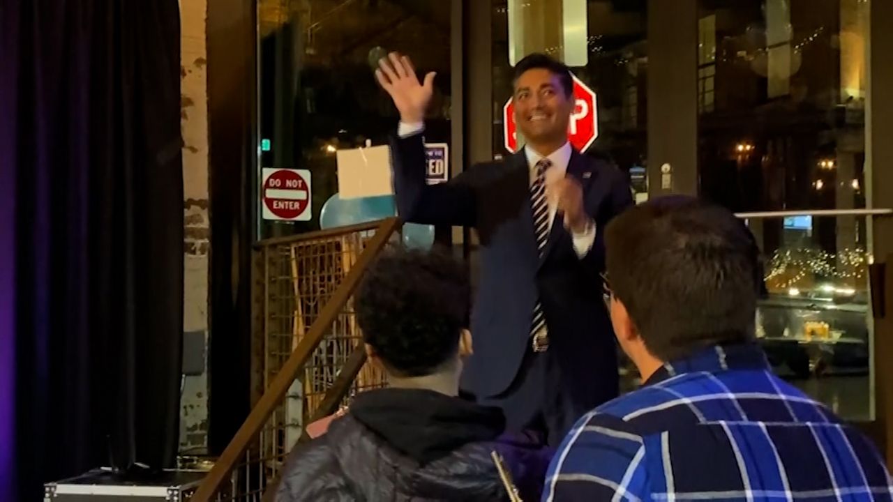 Mayor Aftab Pureval on Election Night. (Spectrum News 1)