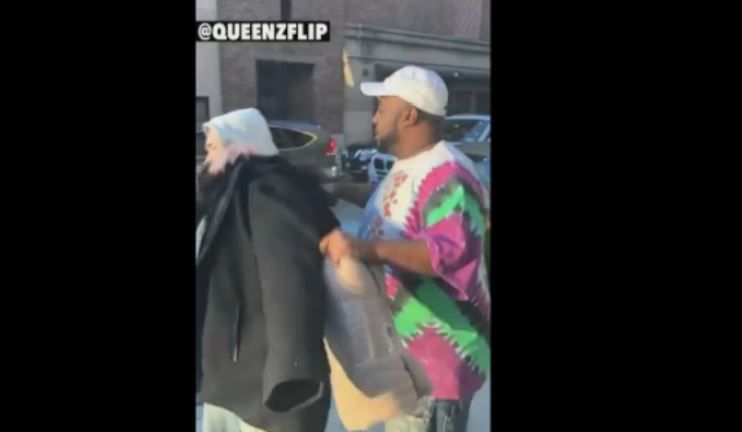 Viral Video: Queens Man gives jacket off his back to homeless man