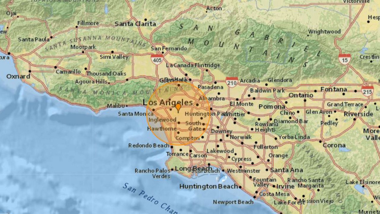 earthquake map