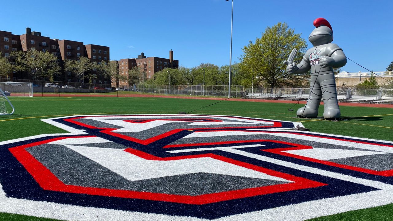 New soccer pitches and track at Queens College completed