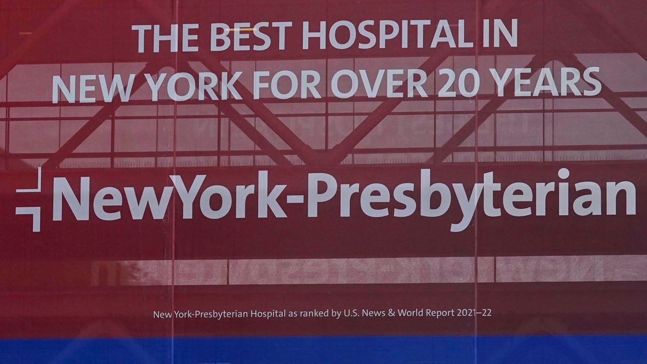 A footbridge at New York Presbyterian Hospital in New York is pictured on Wednesday, Nov. 17, 2021.