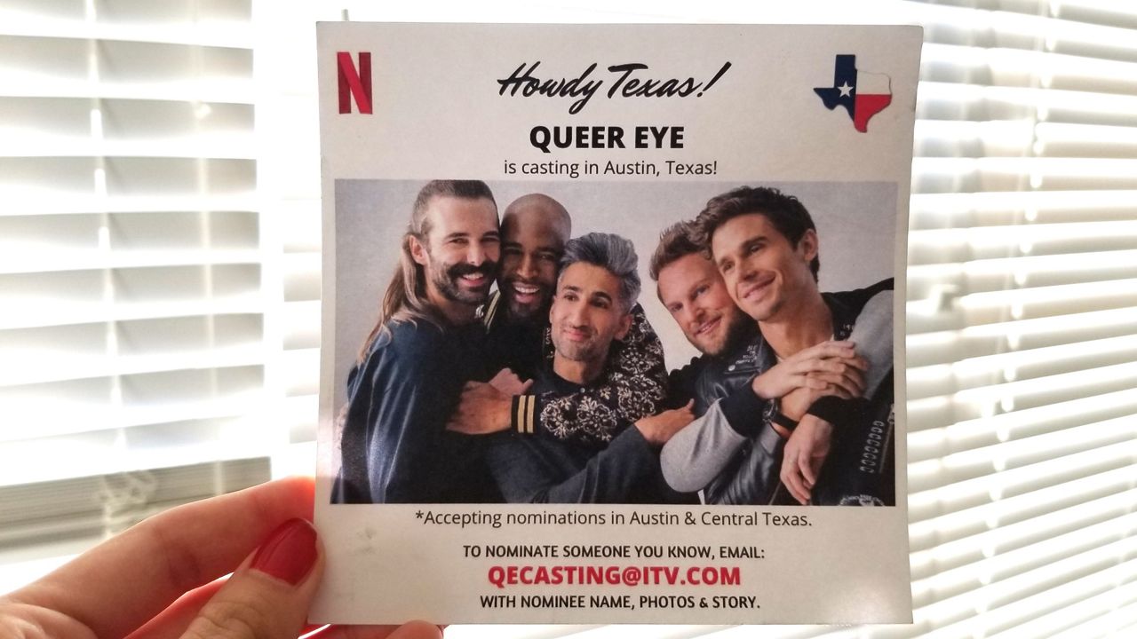 Queer eye nomination flyer handed out to people at the Thursday Jonathan Van Ness show in Austin. (Spectrum News)