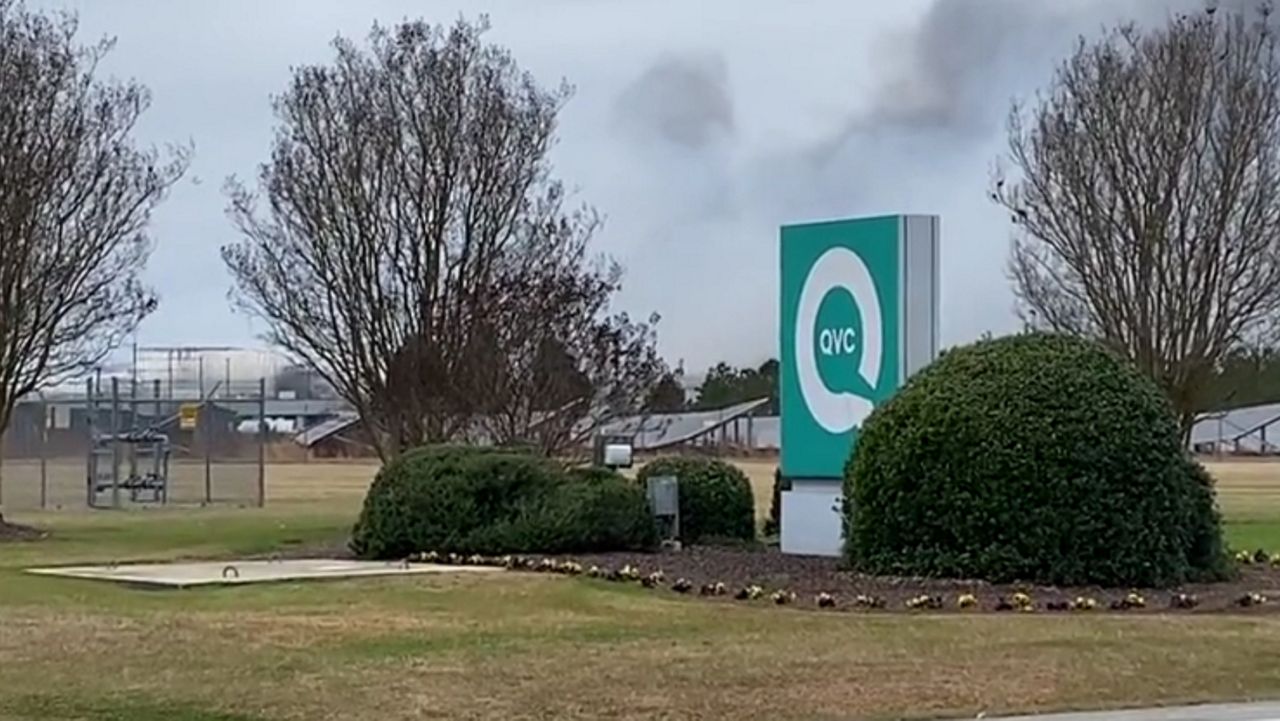 Fire broke out early Saturday morning at the 1.2 million-square-foot QVC distribution center in Edgecombe County.