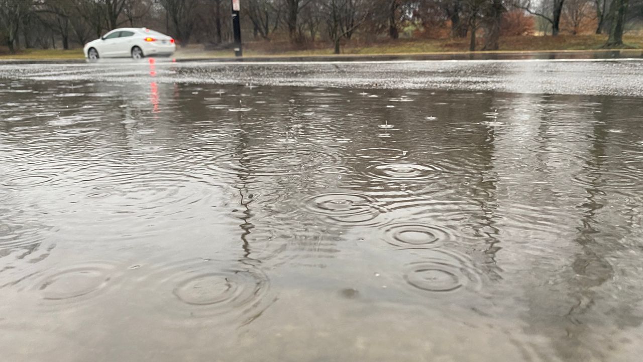 Standing water was the result of heavy rain in Kentucky in February.