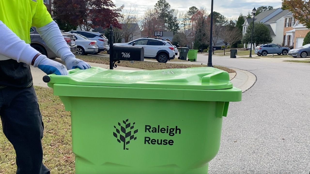 Raleigh added new yard waste carts in July.