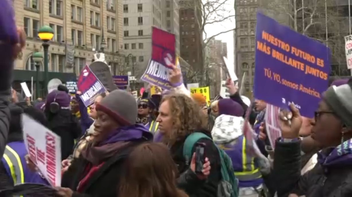 manifestación Nueva York.