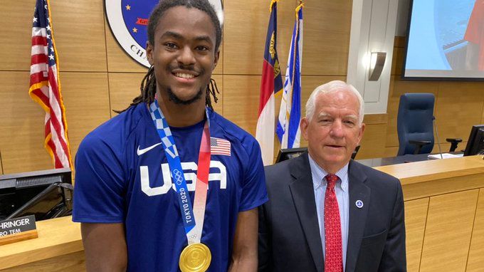 Randolph Ross smiles after receiving a day in his honor in his hometown of Garner