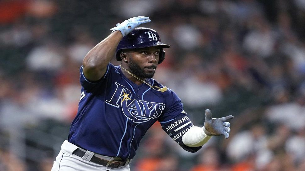 Tampa Bay outfielder Randy Arozarena finished the 2021 season with a .274 average, 32 doubles, 20 home runs and 69 RBI. 