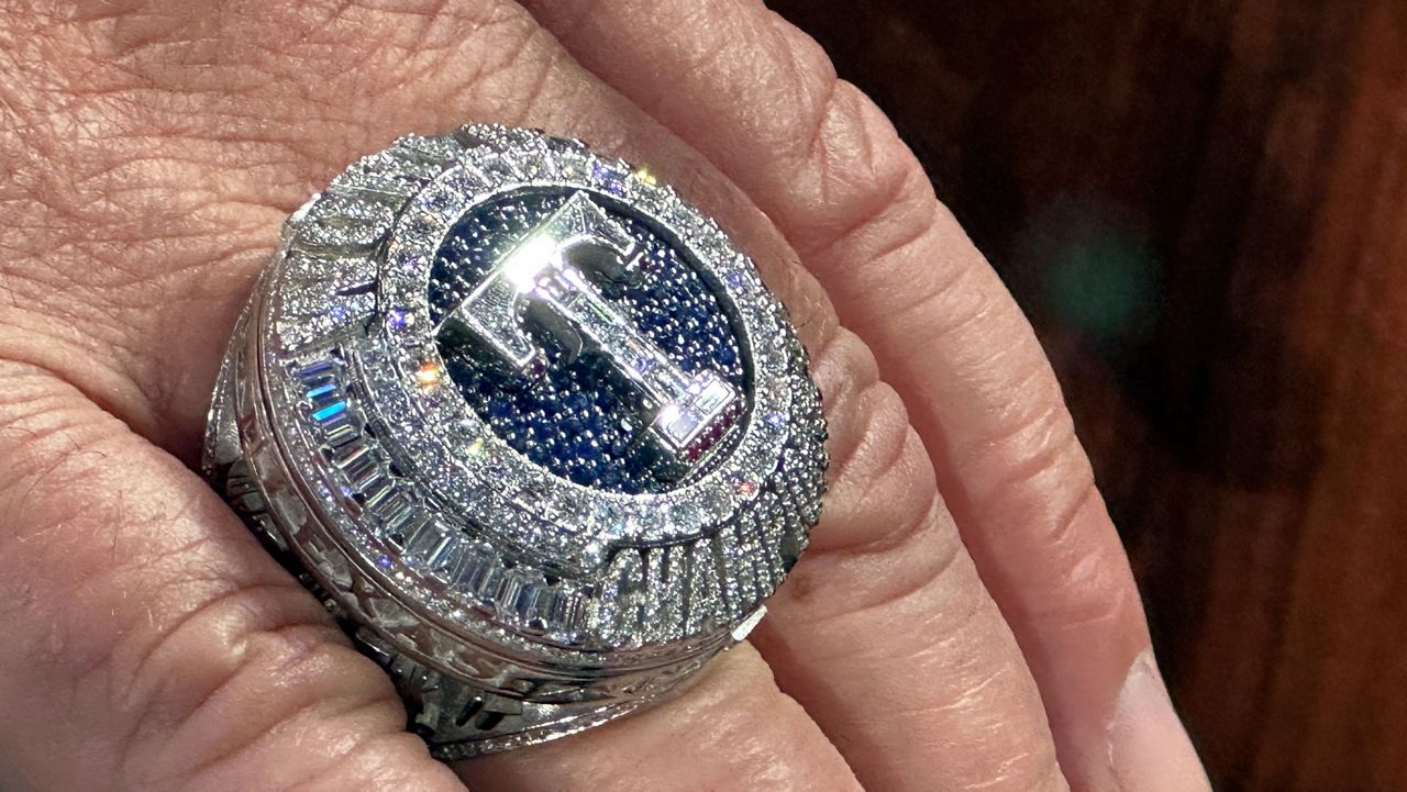 The Texas Rangers get their World Series rings