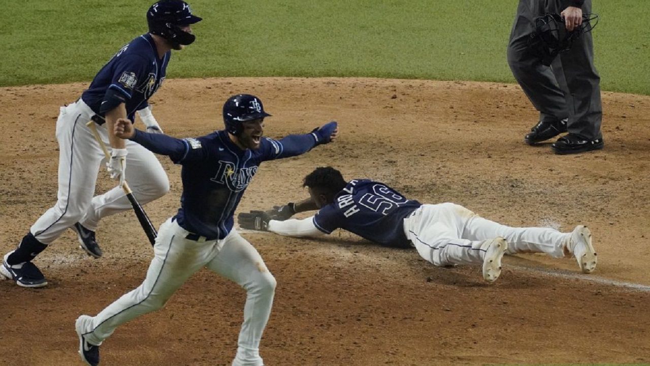 Rays Even World Series Behind Wild Walk Off Hit