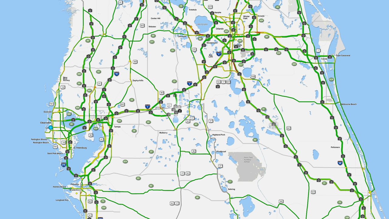 Real-time traffic map